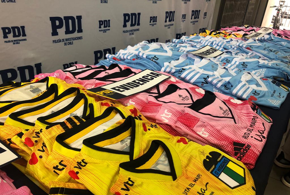 Incautan más de 200 camisetas de O´Higgins falsificados