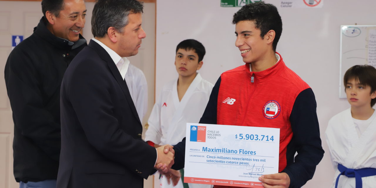 Entregan aporte a rancagüino N° 1 del ranking mundial junior de karate