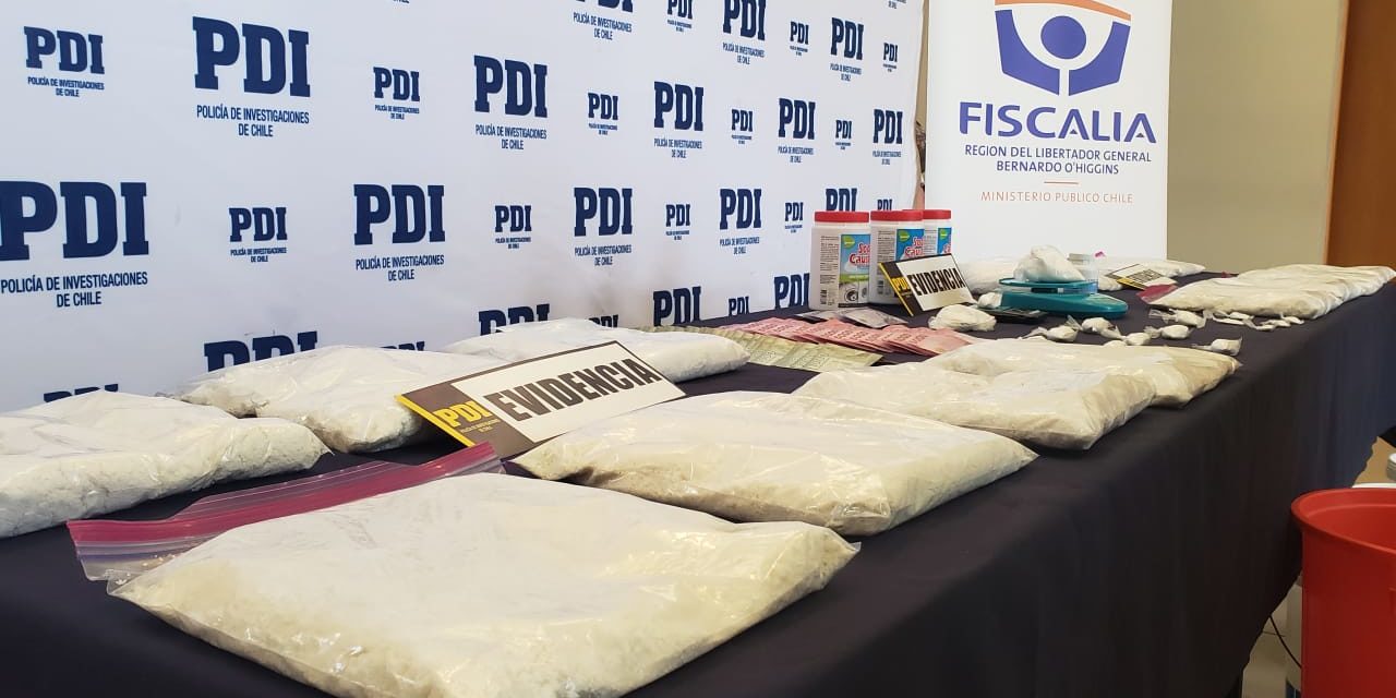 Desbaratan laboratorio clandestino de drogas en Rancagua