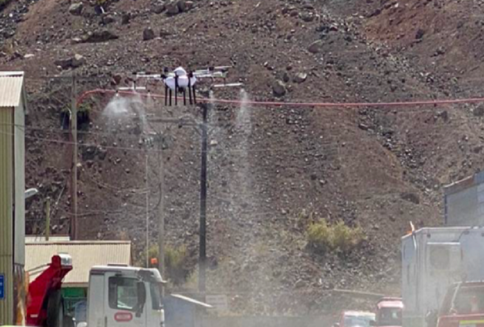 El Teniente sumó un dron a su plan para combatir el coronavirus