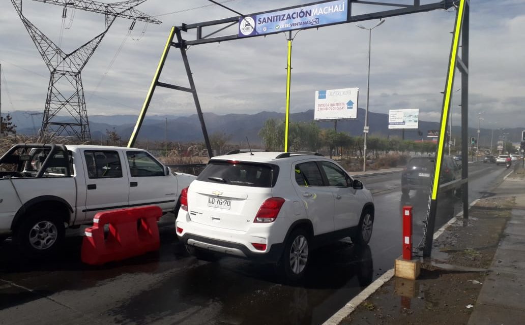 Instalan Pórtico Sanitizador en la entrada de Machalí