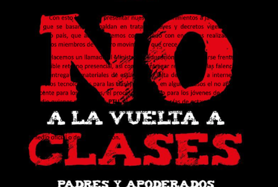 Ofician a Ministro de Educación exigiendo la suspensión de clases