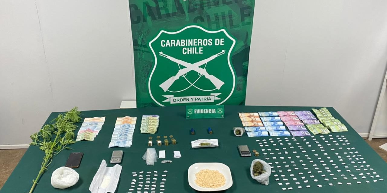 Con dos detenidos, marihuana, pasta base y  cocaína termina operativo en Machali