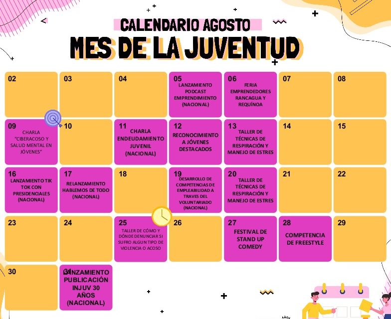 INJUV prepara diversas actividades para celebrar el Mes de la Juventud