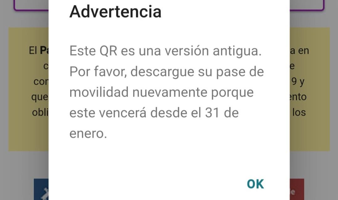 Pase de Movilidad: Código QR antiguo vence este 31 de enero y llaman a renovar el documento