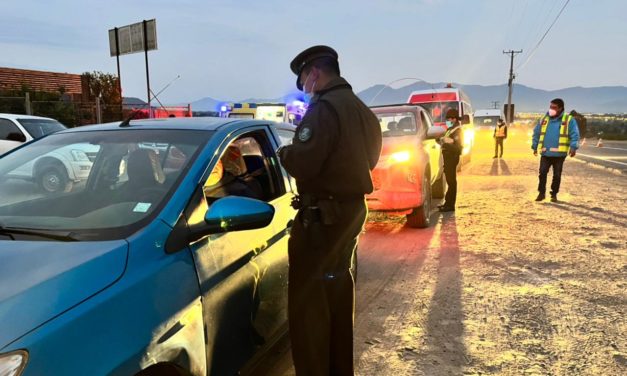 Tres personas dieron positivo a narcotest en control Tolerancia Cero en Carretera del Cobre en Machali
