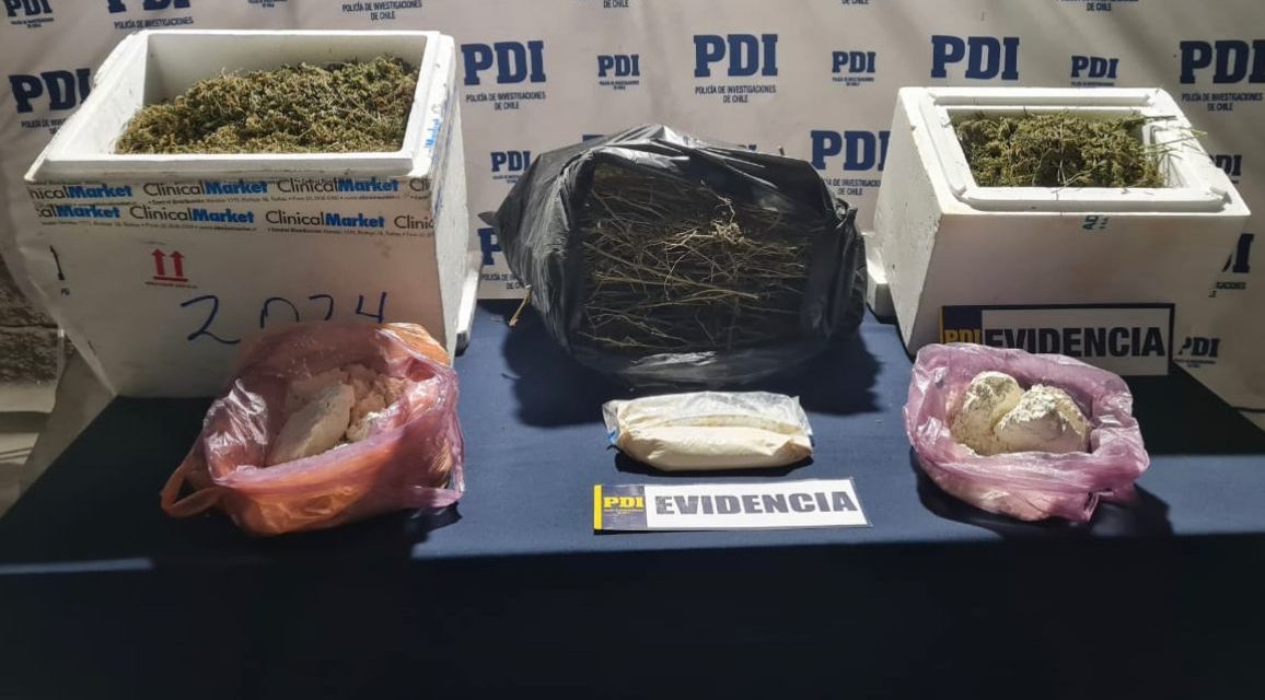 Incautan casi 10 kilos de droga desde vivienda machalina