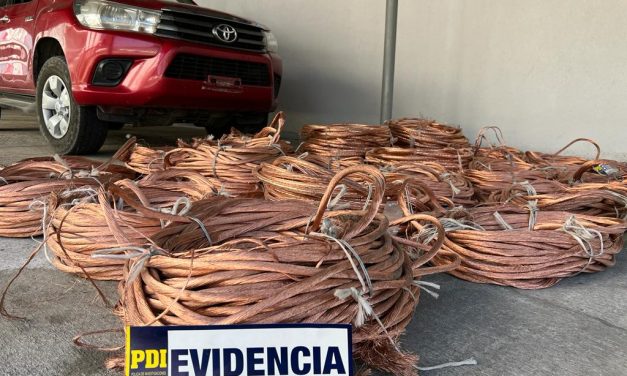 Detienen a sujeto que transportaba cables de cobre robados en El Teniente